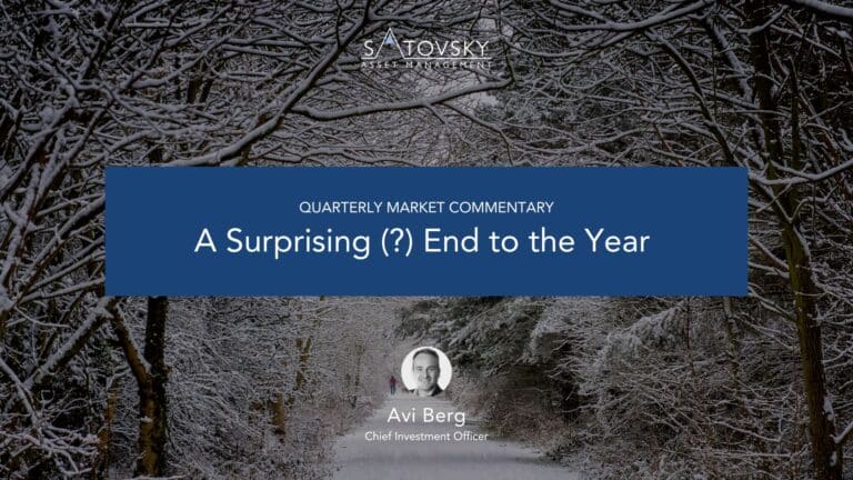 Satovsky Asset Management Surprising end of year