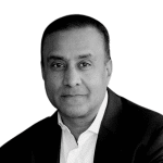 Head shot of Ajay Gupta for Jonathan Satovsky's interview for Podcast