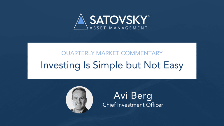 Quarterly Commentary front page Investing is simple but not easy video